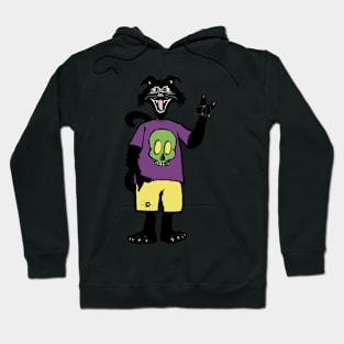 Street Cat in skull shirt-pets Hoodie